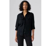 Hemdbluse LEVI'S, Damen, Gr. S (36), anthrazit night gd, Web, Obermaterial: 100% Lyocell, figurumspielend hüftbedeckend, Krempelärmel,mit Riegel Manschette krempelbar, Blusen Hemdbluse, Krempelärmel m