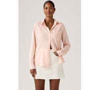 Hemdbluse LEVI'S, Damen, Gr. XL (42), rivington stripe crystal pink, Web, Obermaterial: 50% Viskose, 40% Baumwolle, 10% Leinen, unifarben, regular fit normal, Manschette, Blusen Hemdbluse, mit Brustta