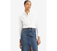 Hemdbluse LEVI'S "The Classic", Damen, Gr. M (38), weiß (hellweiß_vm), Web, Obermaterial: 100% Baumwolle, figurumspielend hüftlang, 1-Knopf-Manschette mit Schlitz, Blusen Hemdbluse, Kleine Logo-Sticke
