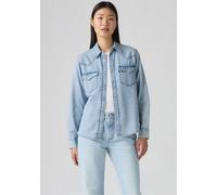 Hemdbluse LEVI'S "THE ULTIMATE WESTERN", Damen, Gr. S (36), big discussion, Web, Obermaterial: 100% Baumwolle, unifarben, regular fit normal, Manschette, Blusen Hemdbluse, mit Brusttaschen (54007851-S