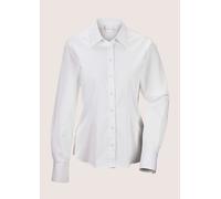 Hemdbluse MADELEINE "Bluse Hemdbluse mit Manschettenärmeln", Damen, Gr. 42, weiß, Obermaterial: 96% Baumwolle CO. 4% Elasthan EL., Blusen Hemdbluse (94542539-42) weiß