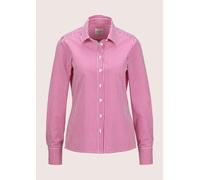 Hemdbluse MADELEINE "Bluse Streifenbluse aus reiner Baumwolle", Damen, Gr. 44, weiß (magenta, wollweiß), Obermaterial: 100% Baumwolle CO., Blusen Hemdbluse (93385319-44) magenta, wollweiß