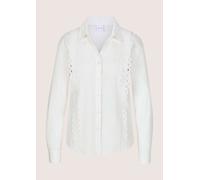 Hemdbluse MADELEINE "Hemdbluse Baumwollbluse mit Spitzendetails", Damen, Gr. 34, weiß, Obermaterial: 100% Baumwolle CO., Blusen Hemdbluse (22957137-34) weiß