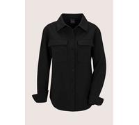 Hemdbluse MADELEINE "Hemdbluse Elegante Bluse mit Hemdkragen", Damen, Gr. 46, schwarz, Obermaterial: 79% Polyester PES. 17% Viskose CV. 4% Elasthan EL., Modern, Blusen Hemdbluse (10331023-46) schwarz