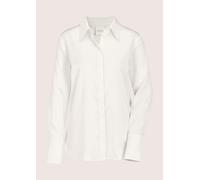 Hemdbluse MADELEINE "Hemdbluse Elegante Viskosebluse mit verdeckter Knopfleiste", Damen, Gr. 40, weiß (wollweiß), Obermaterial: 95% Viskose CV. 5% Elasthan EL., Modern, Blusen Hemdbluse (19968608-40) 