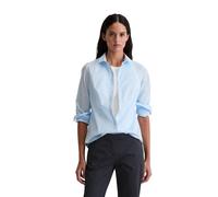 Hemdbluse MARC O'POLO "Blouse, kent collar, long sleeved, slim fit, classic style", Damen, Gr. 34, airblau, Web, Obermaterial: 97% Baumwolle, 3% Elasthan, slim fit, Blusen Hemdbluse (64996507-34) airb