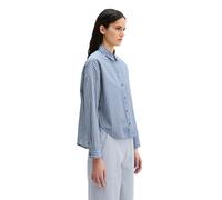 Hemdbluse MARC O'POLO, Damen, Gr. 40, multi, fall sky, Web, Obermaterial: 100% Baumwolle, loose fit hüftlang, 1-Knopf-Manschette, Blusen Hemdbluse, bequem weite Form, garngefärbter Chambray, Kentkrage