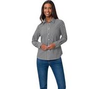 Hemdbluse marine-weiß-gestreift 40