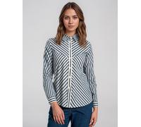 Hemdbluse MELROSE, Damen, Gr. 40, blau, Web, Obermaterial: 100% Polyester, figurbetont Po-bedeckend, Blusen Hemdbluse (49296450-40) blau