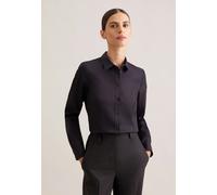 Seidensticker Damen Women Regular Longsleeve Cotton Bluse, Schwarz(080604), 52 EU