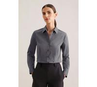 Hemdbluse mit Abnähern slim fit Grau 34 (60.080613-0033-34)