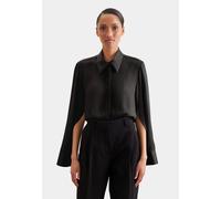 Klassische Bluse SEIDENSTICKER, Damen, Gr. 7XL (54), schwarz, 75% Acetat, 25% Polyester, gestreift, regular fit, ohne Ausschnitt, Blusen Bluse, Tunika Gestreift (67047350-54) schwarz