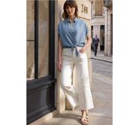 Street One Studio Frauen Hemdbluse mit Knöpfen und Knotendetail in Blau, Gr: 42