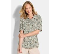 Hemdbluse mit Paisley-Print braun 48