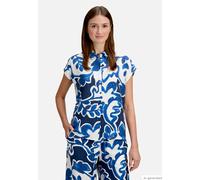 Betty & Co - Hemdbluse Weiß/Dunkelblau - Gr. - 44