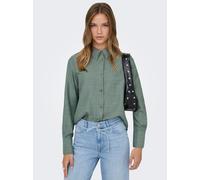 Hemdbluse ONLY "ONLBETTY MELLI LS SHIRT WVN", Damen, Gr. XS, laurel wreath detail:melange, Web, Obermaterial: 100% Polyester, meliert, Po-bedeckend, lange Manschette, Blusen Hemdbluse (98228647-XS) la