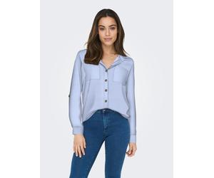 Hemdbluse ONLY "ONLYASMIN SHIRT L/S WVN NOOS", Damen, Gr. XL, marina stripes:sofia, Web, Obermaterial: 100% Viskose, gestreift, loose fit hüftbedeckend, Blusen Hemdbluse (25353223-XL) marina stripes:s