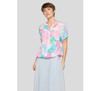 Hemdbluse RABE, Damen, Gr. 46, krokus, Web, Obermaterial: 100% Viskose, bedruckt, regular fit normal, Rundhals, Blusen Hemdbluse, mit All-Over Print (71719647-46) krokus