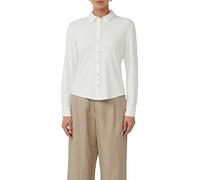 s.Oliver BLACK LABEL - Jerseybluse mit Perlmuttknöpfen weiß - Gr. - 46