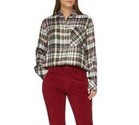 Karierte Hemdbluse aus Viskosemix 34 mehrfarbig|olive