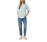 Hemdbluse S.OLIVER, Damen, Gr. 38, sky blau, Web, Obermaterial: 52% Leinen, 48% Viskose, unifarben, regular fit normal, V-Ausschnitt, Manschette, Blusen Hemdbluse, mit 3/4-Ärmeln (65084163-38) sky bla