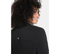 Hemdbluse mit verdeckter Knopfleiste, schwarz, Gr.48