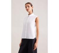 Seidensticker Damen City Ohne Arm Slim Fit Hemdblusenkragen Bluse, Weiß, 42 EU