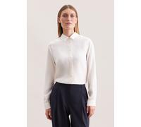 Hemdbluse SEIDENSTICKER, Damen, Gr. 4XL48, beige (ecru), 100% Viskose, unifarben, regular fit, ohne Ausschnitt, Blusen Hemdbluse, 1/1 Kragen Uni (82736712-48)