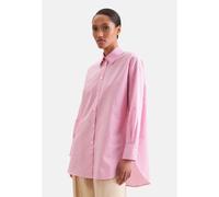 Hemdbluse SEIDENSTICKER, Damen, Gr. M (38), pink, 83% Baumwolle, 17% Polyamid, gestreift, oversize, ohne Ausschnitt, Blusen Hemdbluse, 1/1 Kragen Gestreift (25549014-38) pink