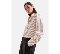 Hemdbluse SEIDENSTICKER, Damen, Gr. XL (42), weiß (beige), 85% Viskose, 15% Polyamid, gestreift, regular fit, ohne Ausschnitt, Blusen Hemdbluse, 1/1 Kragen Gestreift (57241753-42) beige