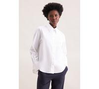 Seidensticker Damen Hemdbluse, Regular Fit, Unifarben, Langarm, Twill-Bluse, 100 prozant Baumwolle