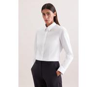 Hemdbluse SEIDENSTICKER, Damen, Gr. XXL, weiß, 100% Baumwolle, unifarben, regular fit, ohne Ausschnitt, Blusen Hemdbluse, 1/1 Kragen Uni (40026147-XXL) weiß