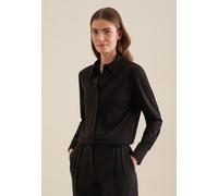 Seidensticker Damen Regular Fit Langarm Bluse, Schwarz, 48 EU