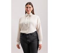 Hemdbluse SEIDENSTICKER "Schwarze Rose", Damen, Gr. 5XL (50), beige (off, weiß), 71% Viskose, 29% Polyester, gestreift, regular fit, ohne Ausschnitt, Blusen Hemdbluse, 1/1 Kragen Gestreift (16466263-5
