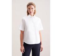 Hemdbluse SEIDENSTICKER "Schwarze Rose", Damen, Gr. M (38), weiß, 100% Baumwolle, unifarben, regular fit, ohne Ausschnitt, Blusen Hemdbluse, 1/2 Kragen Uni (97171716-38) weiß