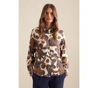 Hemdbluse SEIDENSTICKER "Schwarze Rose", Damen, Gr. M38, blau, 100% Viskose, Paisley, regular fit, ohne Ausschnitt, Blusen Hemdbluse, 1/1 Kragen Paisley (52226657-38)