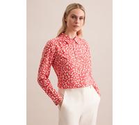 Hemdbluse SEIDENSTICKER "Schwarze Rose", Damen, Gr. M (38), bunt (rosa, pink), 100% Viskose, gemustert, regular fit, ohne Ausschnitt, Langarm, Blusen, Langarm Kragen Druck (96869258-38) rosa, pink