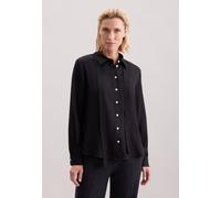 Hemdbluse SEIDENSTICKER "Schwarze Rose", Damen, Gr. M38, schwarz, 100% Viskose, unifarben, regular fit, ohne Ausschnitt, Blusen Hemdbluse, 1/1 Kragen Uni (88053516-38)