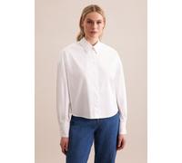 Hemdbluse SEIDENSTICKER "Schwarze Rose", Damen, Gr. XL (42), weiß, 100% Baumwolle, unifarben, oversize, ohne Ausschnitt, Langarm, Blusen, Langarm Kragen Uni (34223149-42) weiß