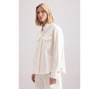 Hemdbluse SEIDENSTICKER "Schwarze Rose", Damen, Gr. XXL (44), beige (ecru), 100% Baumwolle, unifarben, regular fit, ohne Ausschnitt, Langarm, Blusen, Langarm Kragen Uni (54418618-44) ecru