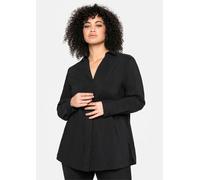 Sheego Hemdbluse mit tiefem V-Ausschnitt 54 schwarz