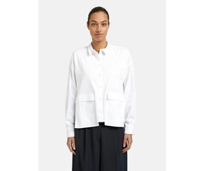 Hemdbluse SMITH & SOUL, Damen, Gr. L, weiß, Web, Obermaterial: 70% Baumwolle, 27% Polyester, 3% Elasthan, unifarben, regular fit hüftlang, 2-Knopf-Manschette mit Schlitz, Blusen Hemdbluse, mit Pattent