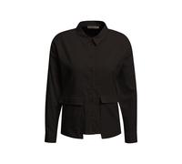 Hemdbluse SMITH & SOUL, Damen, Gr. M, schwarz (schwarz choc), Web, Obermaterial: 70% Baumwolle, 27% Polyester, 3% Elasthan, normal, 2-Knopf-Manschette, Blusen Hemdbluse, mit Pattentaschen vorn (133424