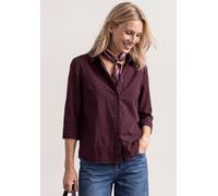 Hemdbluse STREET ONE, Damen, Gr. 36, rustic rouge, Blusen Hemdbluse, 3/4-Arm-Hemdbluse mit Cordmix (38521140-36) rustic rouge