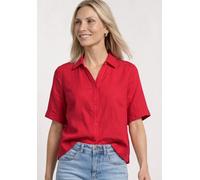 Hemdbluse STREET ONE, Damen, Gr. 36, salsa rot, Web, 100% Baumwolle, unifarben, normal normal, eckiger Ausschnitt, breiter Bund, Blusen Hemdbluse, aus reiner Baumwolle (90709954-36) salsa rot