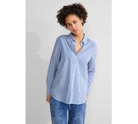 STREET ONE Damen Gestreifte Hemdbluse, White, 36