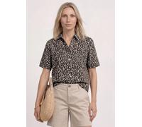 Kurzarm Hemdbluse mit Brusttasche und Print