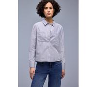Street One Frauen Gestreifte Hemdbluse in Blau, Gr: 40