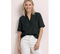 Hemdbluse STREET ONE, Damen, Gr. 44, deep bound grün, Web, 100% Baumwolle, unifarben, normal normal, eckiger Ausschnitt, breiter Bund, Blusen Hemdbluse, aus reiner Baumwolle (62631829-44) deep bound g