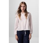 Hemdbluse STREET ONE STUDIO, Damen, Gr. 44, weiß, Web, 100% Baumwolle, unifarben, casual, normal normal, V-Ausschnitt, Langarm Manschette, Blusen, aus reiner Baumwolle (42802828-44) weiß